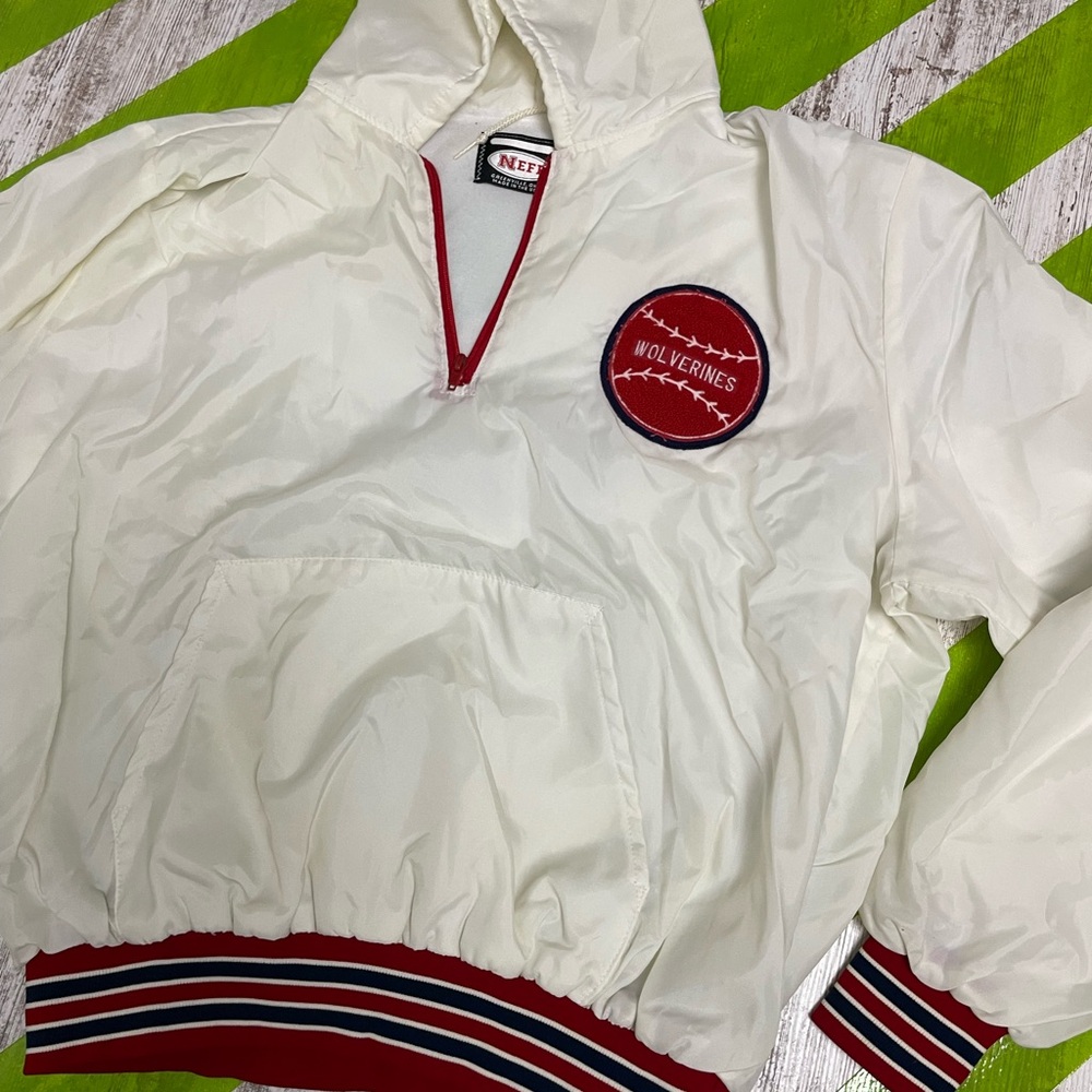 Vintage Neff Lincoln West Wolverines windbreaker jacket